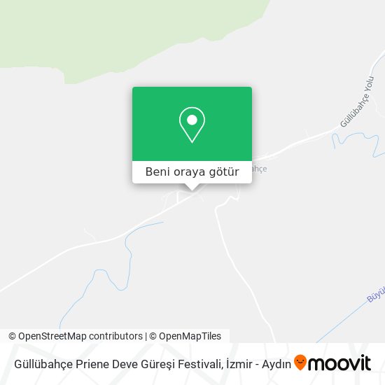 Güllübahçe Priene Deve Güreşi Festivali harita
