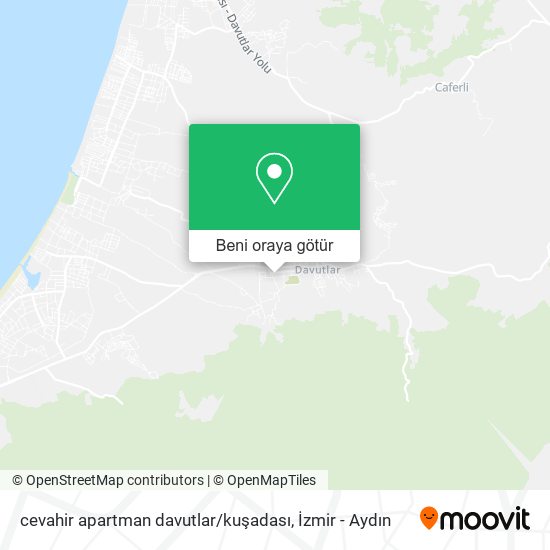 cevahir apartman davutlar / kuşadası harita