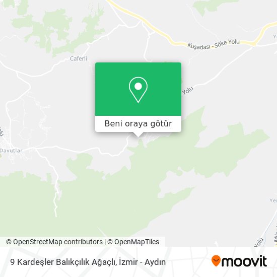 9 Kardeşler Balıkçılık Ağaçlı harita