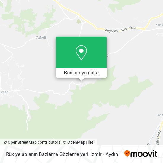 Rükiye ablanın Bazlama Gözleme yeri harita