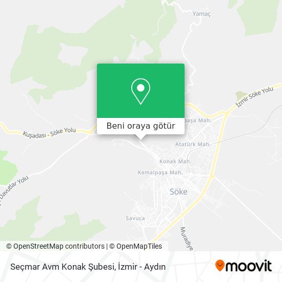 Seçmar Avm Konak Şubesi harita