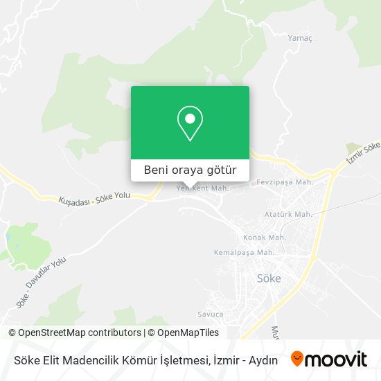 Söke Elit Madencilik Kömür İşletmesi harita