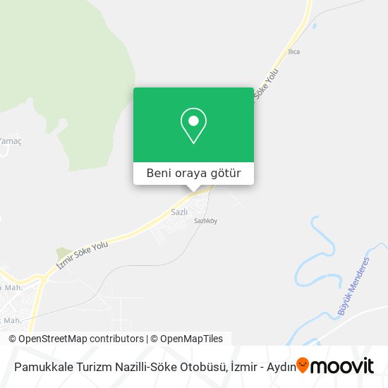 Pamukkale Turizm Nazilli-Söke Otobüsü harita