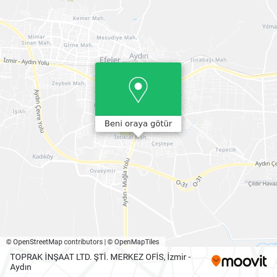 TOPRAK İNŞAAT LTD. ŞTİ. MERKEZ OFİS harita