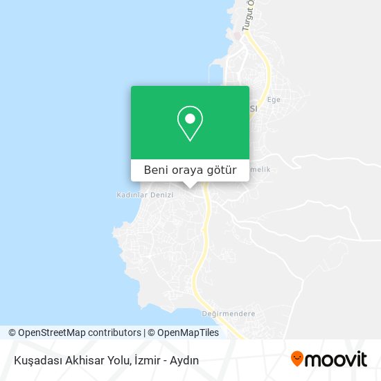 Kuşadası Akhisar Yolu harita