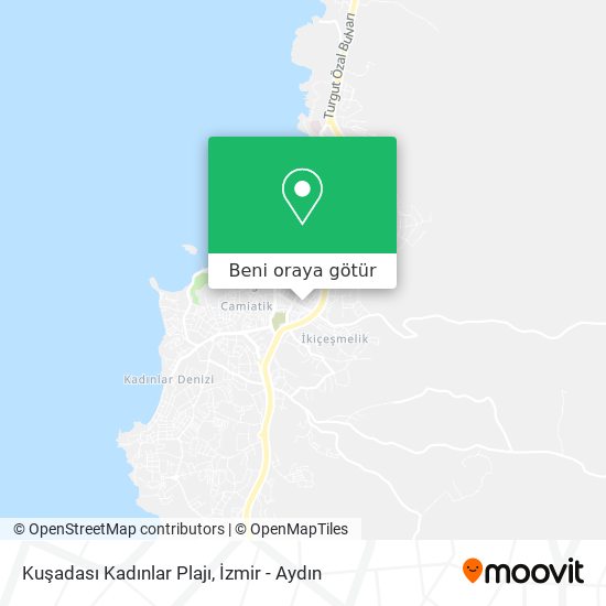 Kuşadası Kadınlar Plajı harita