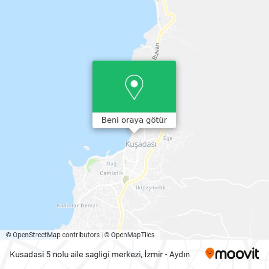 Kusadasi 5 nolu aile sagligi merkezi harita