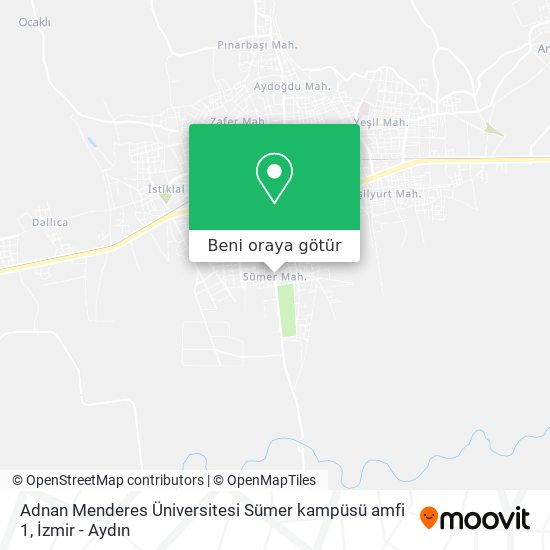 Adnan Menderes Üniversitesi Sümer kampüsü amfi 1 harita