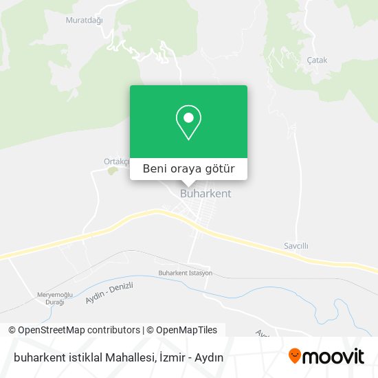 buharkent istiklal Mahallesi harita