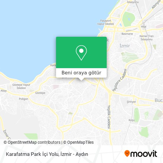 Karafatma Park İçi Yolu harita