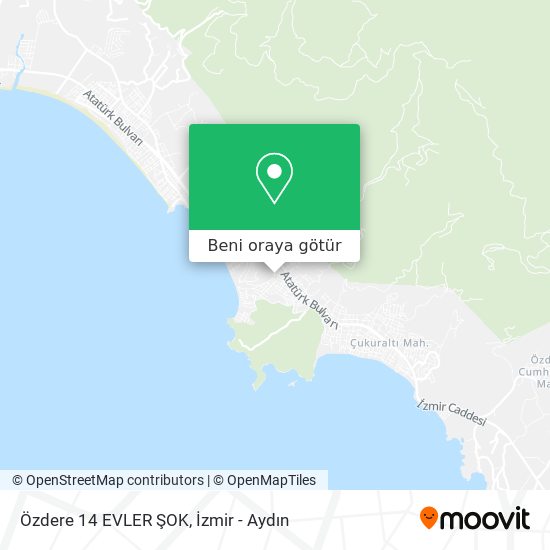Özdere 14 EVLER ŞOK harita