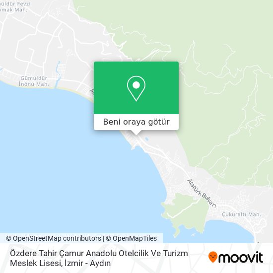 Özdere Tahir Çamur Anadolu Otelcilik Ve Turizm Meslek Lisesi harita
