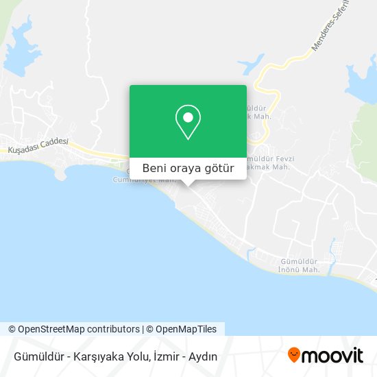 Gümüldür - Karşıyaka Yolu harita