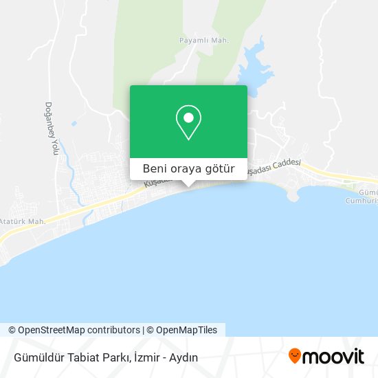 Gümüldür Tabiat Parkı harita
