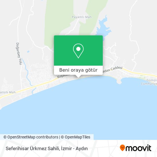 Seferihisar Ürkmez Sahili harita