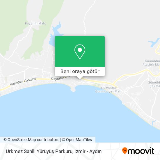 Ürkmez Sahili Yürüyüş Parkuru harita