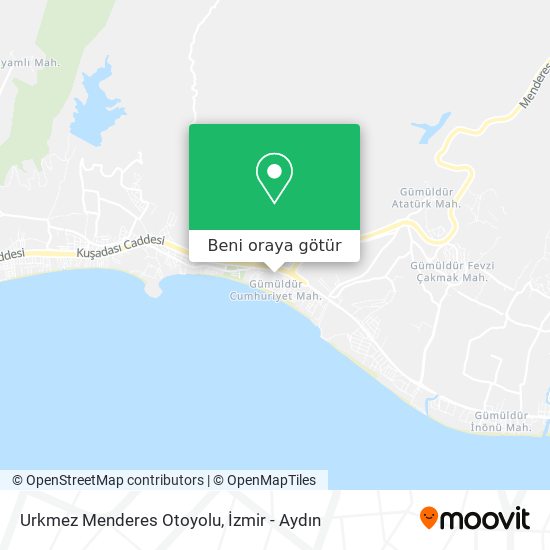 Urkmez Menderes Otoyolu harita