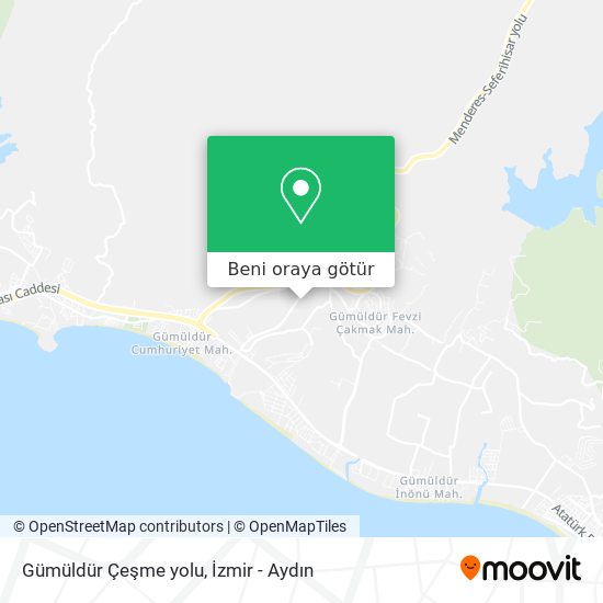 Gümüldür Çeşme yolu harita