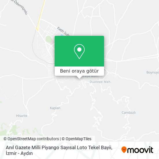 Anıl Gazete Milli Piyango Sayısal Loto Tekel Bayii harita