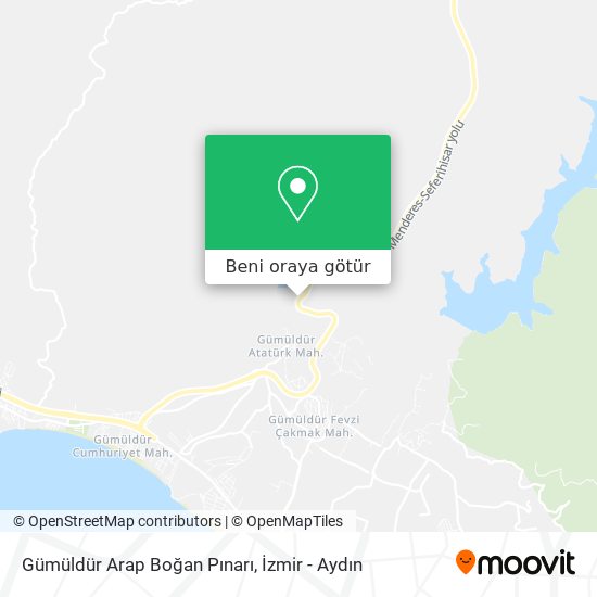 Gümüldür Arap Boğan Pınarı harita