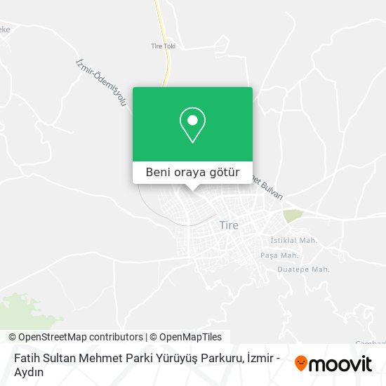 Fatih Sultan Mehmet Parki Yürüyüş Parkuru harita