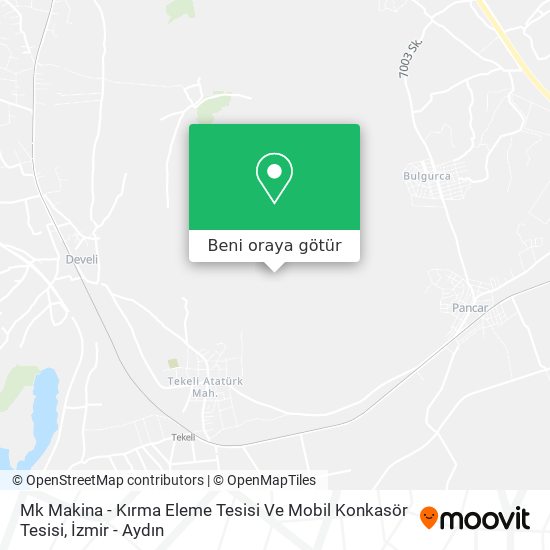 Mk Makina - Kırma Eleme Tesisi Ve Mobil Konkasör Tesisi harita