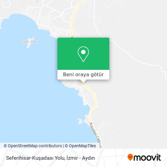 Seferihisar-Kuşadası Yolu harita