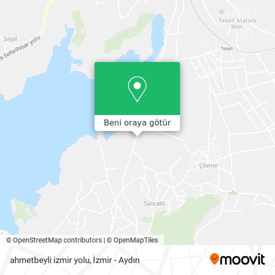ahmetbeyli izmir yolu harita