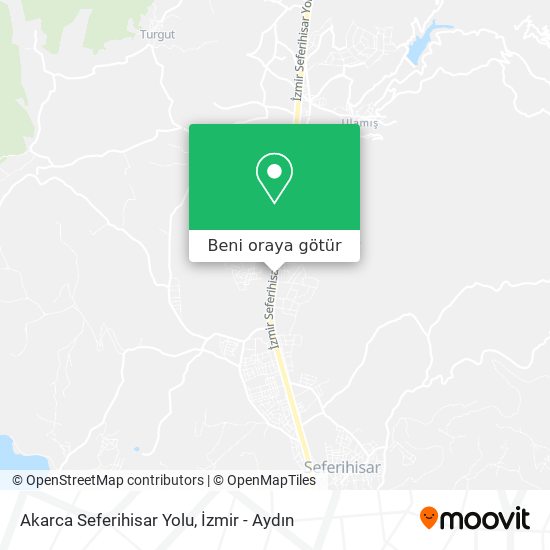 Akarca Seferihisar Yolu harita