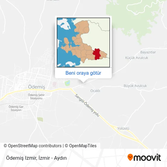 Ödemiş Izmir harita
