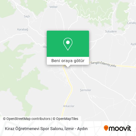 Kiraz Öğretmenevi Spor Salonu harita