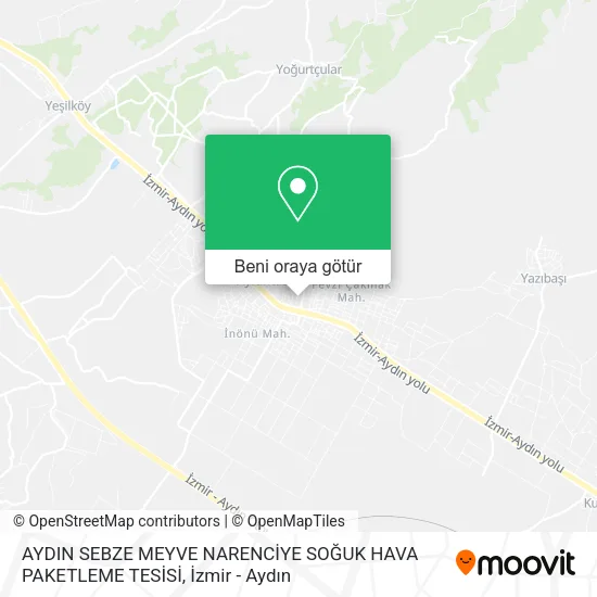 AYDIN SEBZE MEYVE NARENCİYE SOĞUK HAVA PAKETLEME TESİSİ harita