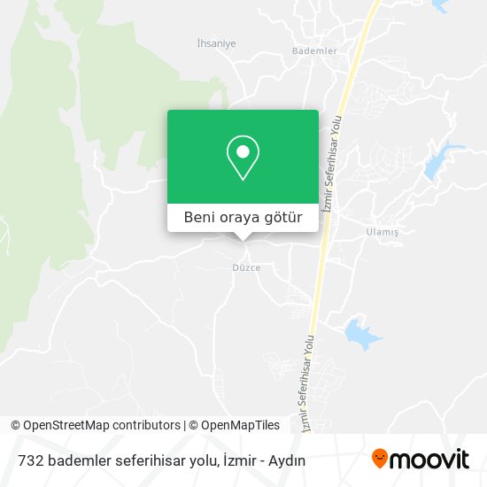732 bademler seferihisar yolu harita