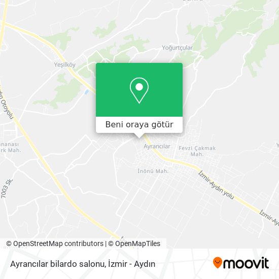 Ayrancılar bilardo salonu harita