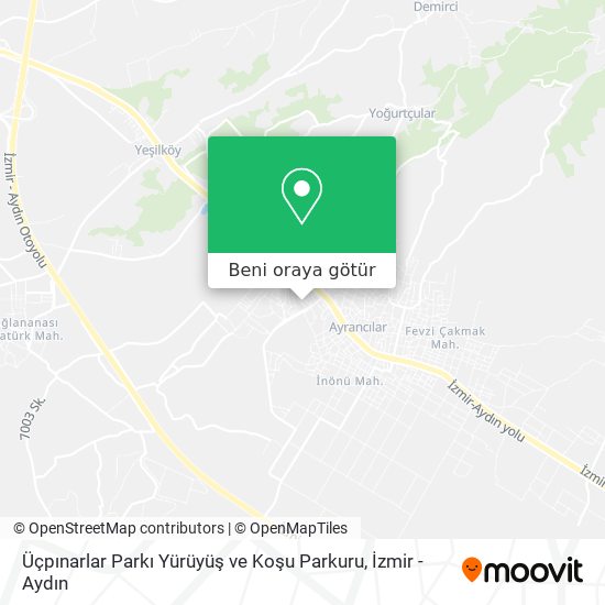 Üçpınarlar Parkı Yürüyüş ve Koşu Parkuru harita