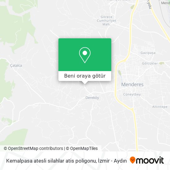 Kemalpasa atesli silahlar atis poligonu harita