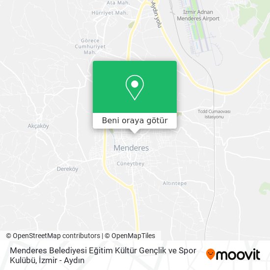 Menderes Belediyesi Eğitim Kültür Gençlik ve Spor Kulübü harita