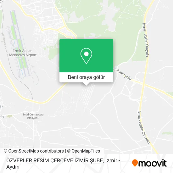 ÖZVERLER RESİM ÇERÇEVE İZMİR ŞUBE harita