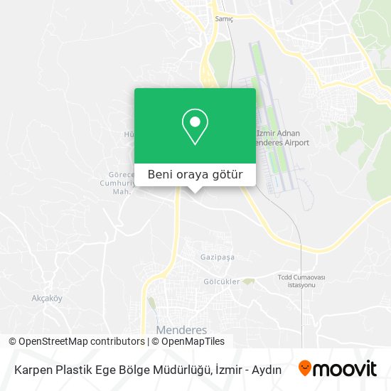 Karpen Plastik Ege Bölge Müdürlüğü harita