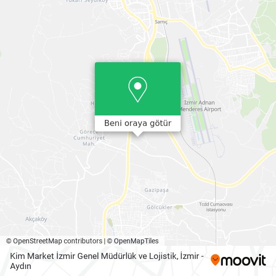 Kim Market İzmir Genel Müdürlük ve Lojistik harita