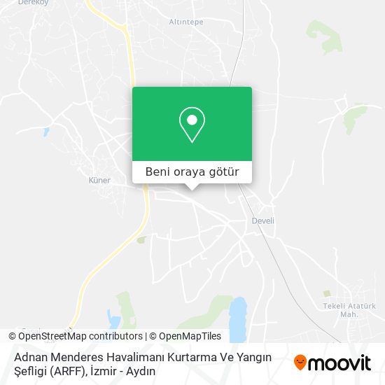 Adnan Menderes Havalimanı Kurtarma Ve Yangın Şefligi (ARFF) harita