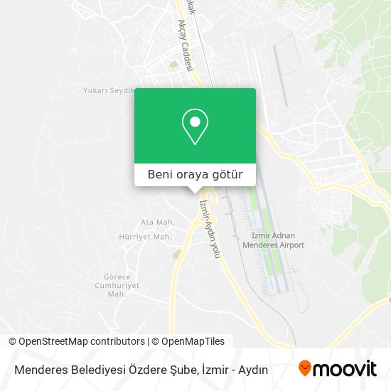 Menderes Belediyesi Özdere Şube harita