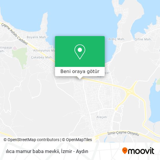 ılıca mamur baba mevkii harita