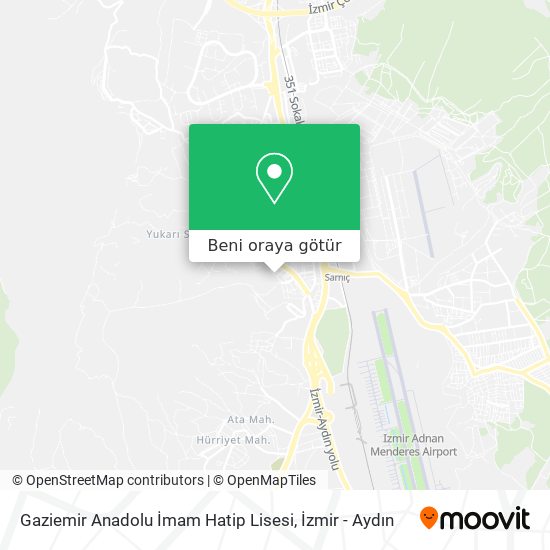 Gaziemir Anadolu İmam Hatip Lisesi harita