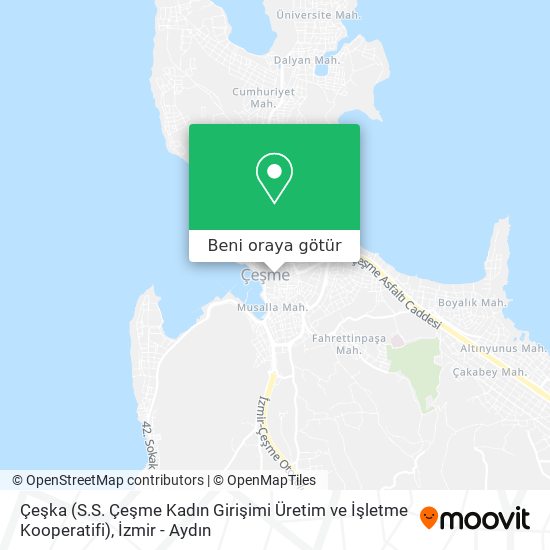 Çeşka (S.S. Çeşme Kadın Girişimi Üretim ve İşletme Kooperatifi) harita
