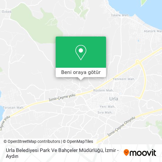 Urla Belediyesi Park Ve Bahçeler Müdürlüğü harita