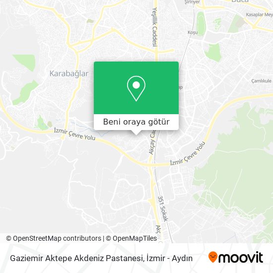 Gaziemir Aktepe Akdeniz Pastanesi harita