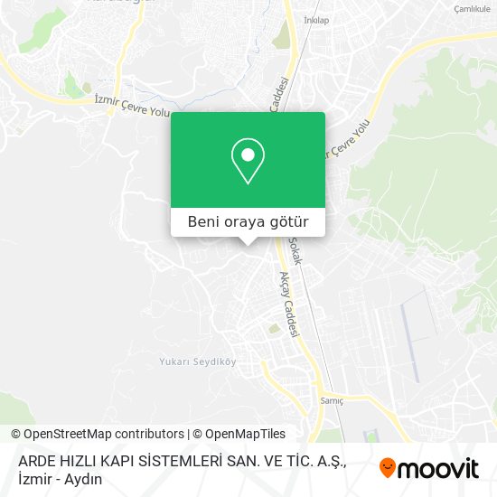 ARDE HIZLI KAPI SİSTEMLERİ SAN. VE TİC. A.Ş. harita