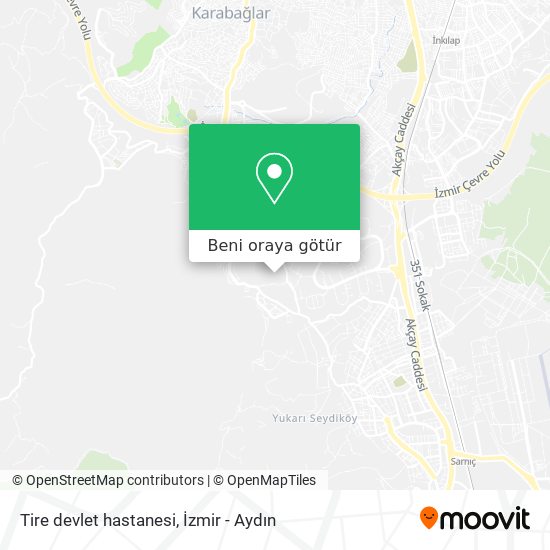 Tire devlet hastanesi harita