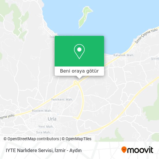 IYTE Narlıdere Servisi harita